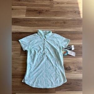 Columbia titanium women’s Omni shade polo shirt size small NWT